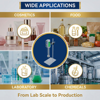 Mezclador de Laboratorio para Escuelas, Mezclador de Alta Precisión AE500S-H70G SUS316L, Homogeneizador y Emulsionador para Productos Químicos