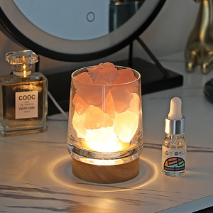 Diffuseur d'huiles essentielles en <span class=keywords><strong>pierre</strong></span> de cristal avec base lumineuse, diffuseur d'aromathérapie à brancher, ornement, bougies - Product Image 3
