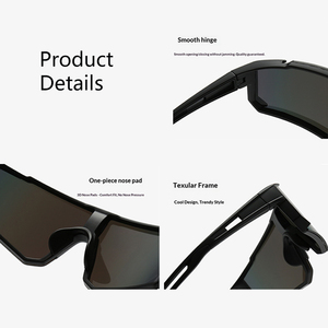 Lunettes de soleil de sport surdimensionnées haut de gamme pour le cyclisme, la randonnée, les aventures en <span class=keywords><strong>montagne</strong></span>, résistantes au vent, protection UV400 - Product Image 3