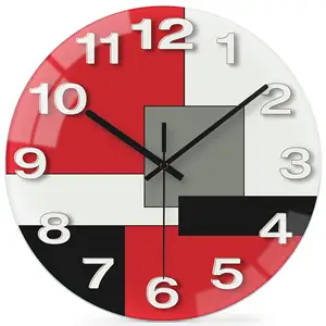 Casa Relógio Decorativo Numeral Romano Vintage Colorido Madeira Frame Metal Relógios De Parede Para Sala Decoração