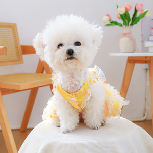 <span class=keywords><strong>Vestito</strong></span> con Bretelle a Fiori Primaverili per Cani, Abito Protettivo Solare per Foto, Vestiti per Cuccioli e Cani di Piccola Taglia - Product Image 2