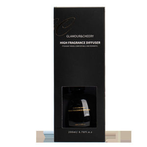 Di lusso decorazione per la casa fragranza olio essenziale di vetro nero Reed <span class=keywords><strong>diffusore</strong></span> regalo aromaterapia <span class=keywords><strong>con</strong></span> bastone di fibra - Product Image 3