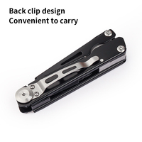 Outil multifonction portable de camping, couteau pliant, ciseaux, pinces, lime – robuste, tactique, de survie, avec verrou de sécurité de poche