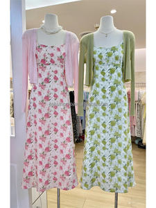 Elegante <span class=keywords><strong>Abito</strong></span> Casual Estivo-Autunnale <span class=keywords><strong>in</strong></span> Chiffon e <span class=keywords><strong>Pizzo</strong></span> Tinta Unita <span class=keywords><strong>con</strong></span> Vita Naturale per Occasioni Religiose - Product Image 5