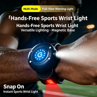Lampe torche LED sportive mains libres pour poignet, indice de protection IP54, rechargeable par USB, en silicone, respectueuse de la peau, confortable pour la course quotidienne