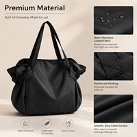 Tas Tote Konvertibel 2 in 1 Custom, Alas Lipat, Kapasitas Besar, Tahan Air, Tas Selempang, Grosir OEM Label Pribadi