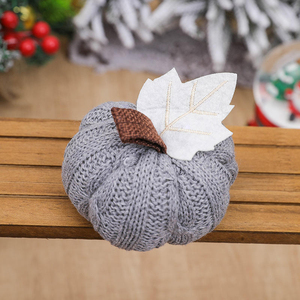 Knitted Pumpkin Ornament Fall Thanksgiving Table Decor Harvest Festival Small Pumpkin Desktop Decoration - Product Image 2
