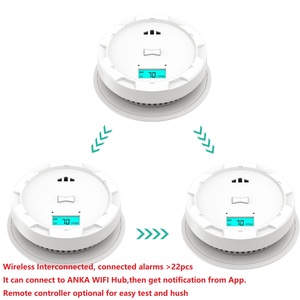 Système d'<span class=keywords><strong>alarme</strong></span> photoélectrique intelligent <span class=keywords><strong>connecté</strong></span> au hub Wi-Fi pour la <span class=keywords><strong>maison</strong></span>, détecteur d'incendie domestique, <span class=keywords><strong>alarme</strong></span> de sécurité incendie pour appareils connectables - Product Image 1