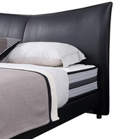 Lit de chambre minimaliste et luxueux, réglable et assemblé, avec rangement sous le lit et structure métallique robuste, pour usage familial et commercial