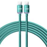 Câble de charge USB Type-C vers Type-C 1M 2M avec blindage tressé 6A 120W, câble de données à charge rapide compatible avec iPhone et ordinateur