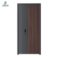 Porte d'entrée de sécurité personnalisée, étanche, pour la maison et l'hôtel, design moderne minimaliste, en aluminium moulé, porte de sécurité simple pour villas
