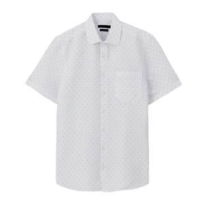 Camisa de Verano para Hombre, Fabricada a Medida, al por Mayor, de Popelina Transpirable, Algodón/Poliéster, Cierre de Botones, Manga Corta, para Oficina - Product Image 1