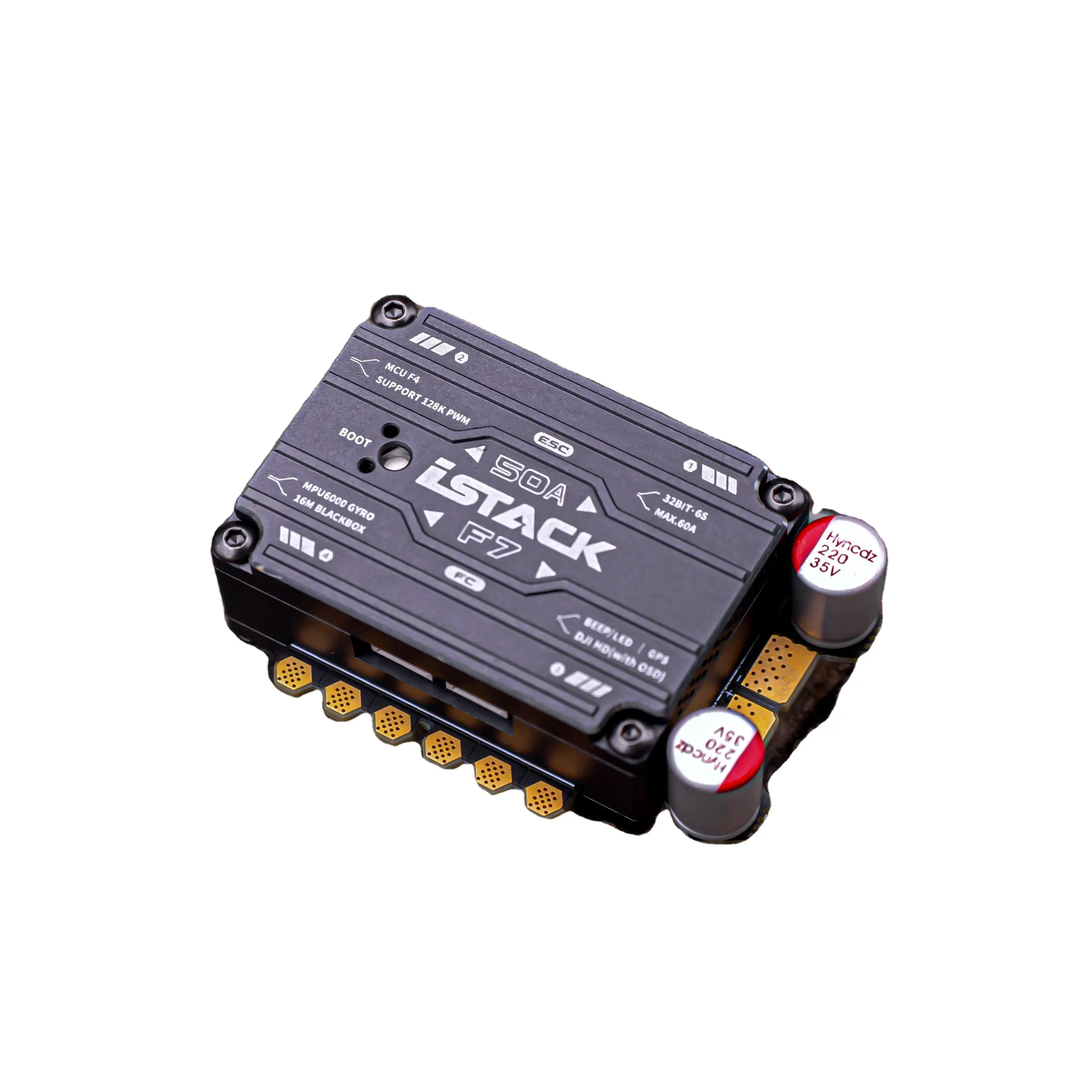 Axisflying Stack 50A+F7 iSTACK Plug-and-Play F7 Flugsteuerung MPU6000 50A 4in1 128K ESC 2-6S für FPV Freestyle Renndrohne