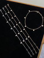Bracelet ajustable en or massif 18 carats Xinfly avec diamants ronds sertis clos, bijou raffiné sur mesure pour femme