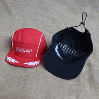 Casquette 5 panneaux en nylon imperméable de haute qualité, logo brodé personnalisé, casquette de sport réglable, casquette unisexe pour le camping, casquette à visière plate, OEM
