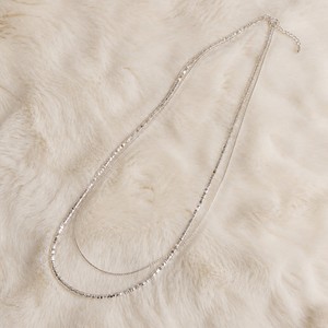 Collares de cadena tipo caja multicapa chapados en plata al por mayor OEM/ODM, joyería minimalista para mujer - Product Image 3