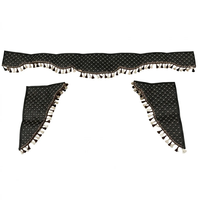 Ensemble de rideaux de fenêtre de camion en cuir universel 3 pièces, accessoires intérieurs décoratifs pour Volvo Scania DAF MAN Mercedes HOWO