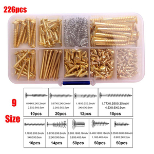 Kit de vis pour <span class=keywords><strong>guitare</strong></span> Luthier Tool 226 pièces pour montage de plaque de protection et plaque arrière, assortiment d'accessoires pour <span class=keywords><strong>guitare</strong></span> électrique - Product Image 5