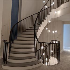 Escaleras Curvas Modernas de Mármol para Interiores DB, Escaleras de Hierro Forjado en Espiral, Escaleras de Arco - Product Image 4