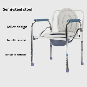 Silla de inodoro ligera para sala de estar y baño para equipo de seguridad de baño - Product Image 3