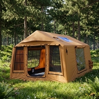 Tente de camping extérieure en gros, entièrement automatique, quatre saisons, en tissu de coton, avec sangle de fixation, imperméable 3000MM+, 31kg, 3x3m