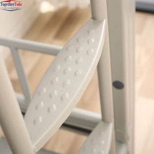 Cama litera doble con estructura de acero y armarios de almacenamiento debajo de la litera, cama litera metálica resistente para dormitorios y espacios de vida compartidos - Product Image 4