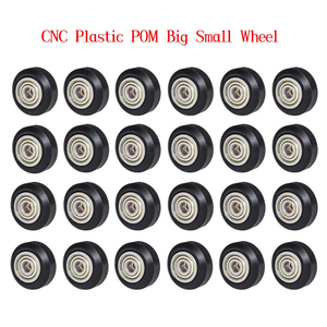 Rulman silindiri v-yuvası alüminyum profil Perlin kayışlı kasnak ile CNC plastik Pom büyük küçük tekerlek - Product Image 5