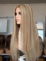 Perruques en cheveux humains SHY Medical, entièrement nouées à la main, nœuds invisibles, ligne de cheveux sans couture, remplacement capillaire pour distributeurs et vente en gros