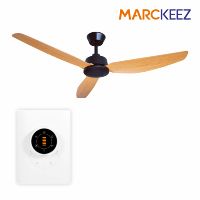 Ventilateur de ventilation BLDC à économie d'énergie de 52 pouces, silencieux, 3 pales sans lumière, pales en plastique ABS