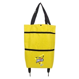 Caddie de courses pliable Greenlife en microfibre avec roulettes, sac de supermarché réutilisable avec fermeture éclair pour femmes - Product Image 1