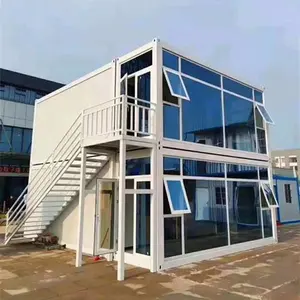 new technology container house office steel structure frame welded flat pack container house as dormitory cafe shop villa hotel