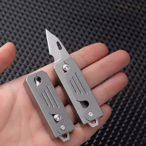 Mini couteau de démontage, livraison express, lame tranchante, haute dureté, pliable, portable, porte-clés, couteau à fruits - Product Image 1