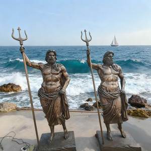 Estatua Tridimensional Personalizada de Tamaño Real del Dios Marino con Colores Personalizados. Escultura Moderna de Bronce Fundido de Estilo Tradicional - Product Image 4