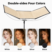 Kit de panneaux réflecteurs incurvés Prime Focus Easy Eyelighter Lighting, ouverture rapide en forme de U, diffuseur 4-en-1 RE221A