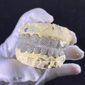 Lifeng Jewelry <strong>Custom</strong> Hiphop Rapper Diamond <strong>Grillz</strong> Iced Out Perm Cut 925 Sterling Silver Moissanite <strong>Grillz</strong> for Men - Product Image 1