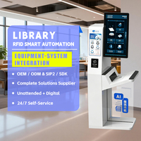 Máquina de autoservicio para bibliotecas, terminal de préstamo y devolución de libros con módulo de banda magnética