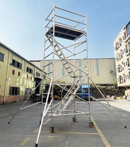 L'échafaudage mobile en aluminium partie l'échafaudage pliant de tour en aluminium de cadre de 4 échelons pour la construction - Product Image 6