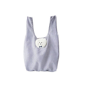 Elegante bolsa de compras de poliéster ligera Diseño plegable de gran capacidad con imagen de dibujos animados Portador de comestibles portátil - Product Image 4