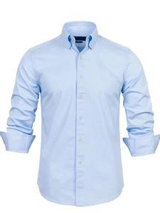 <span class=keywords><strong>Chemise</strong></span> à manches longues RL pour <span class=keywords><strong>homme</strong></span>, <span class=keywords><strong>col</strong></span> à revers, en coton, broderie Ma Biao, commerce extérieur transfrontalier - Product Image 3