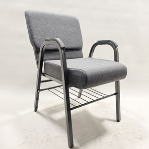 Christian Company College School Meeting Sillas de púlpito de Iglesia baratas a la venta Silla de iglesia de conferencia de Tela Gris - Product Image 2