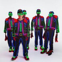 Ensemble de danse lumineux à LED tendance pour la scène, comprend des vêtements de performance de ballet