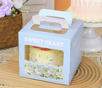 Boîte de transport transparente portable pour gâteaux avec poignée, conteneur jetable de qualité alimentaire pour pâtisseries, idéal pour les anniversaires, mariages et cadeaux de fête