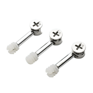 Three In One Connector Screw Eccentric Wheel Nut Zinc Alloy Cold Rolled Steel Furniture Joint Positioning <b>Rod</b> - Product Image 1