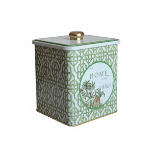 Jungla Tropical de 1.8L, caja cuadrada de Metal de 120x120x137mm con mango de perilla reciclable para bebidas, un exuberante paraíso de la naturaleza y la vida silvestre - Product Image 2