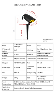 Luces LED para Jardín de Aluminio con Estaca, Modelo OL-43, Fabricadas en Hong Kong, IP65, Resistentes al Agua, Alto CRI 95, DC 24V - Product Image 2