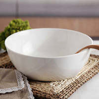 Bol carré en porcelaine fine blanc pur de 4,5 à 9 pouces, finition sous glaçure, pour riz, nouilles et soupes