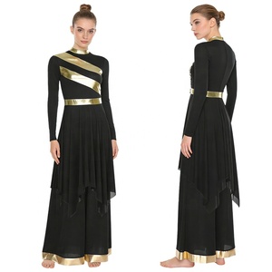 Traje de Danza de Adoración para Mujer, Vestido Tipo Túnica con Pantalones Anchos, Traje de Danza Litúrgica y Lírica, Vestido de Baile de Salón, Vestido Latino - Product Image 2