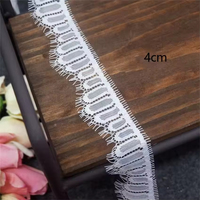Renda Lembut Zeal Eyelashes untuk Jenggot Buatan Tangan, Aksesoris Hitam, Renda untuk Kerah Pakaian DIY