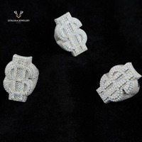 Neuerscheinung Feiner Schmuck 925 Sterling Silber Iced Out Diamant Hip Hop Herren Moissanit Iced Out Ring