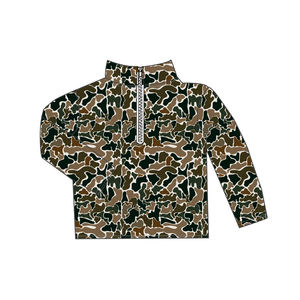 Jaket tidur anak laki-laki, piyama Retro bebek Camo bayi laki-laki Bling pakaian <span class=keywords><strong>2</strong></span> cara ritsleting balita laki-laki bambu Zippy - Product Image 6